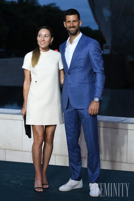 Tenista Novak Djokovic s manželkou Jolanou