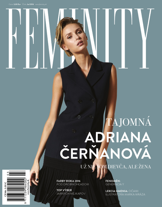 Topmodelka Adriana Čerňanová na titulke nového FEMINITY magazínu 