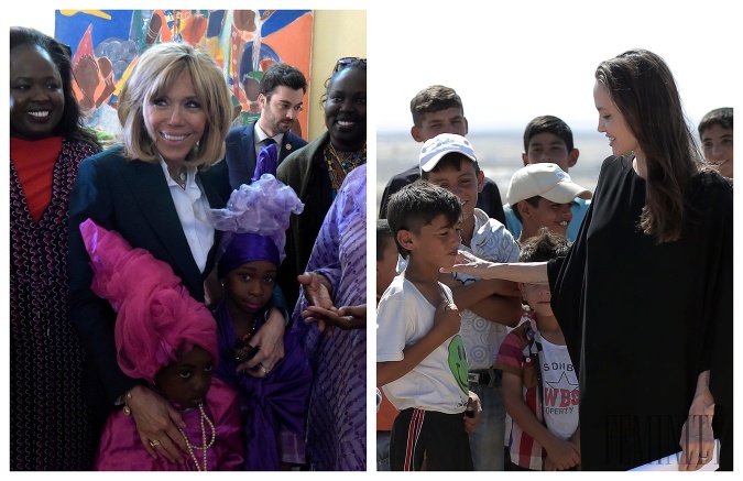 Brigitte Macron aj Angelina Jolie navštevujú ľudí v krajinách, kde si ich pomoc najviac vážia