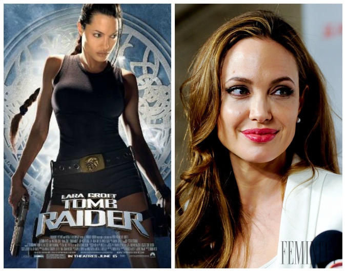 Angelina Jolie v úlohe Lary Croft vo filme Tomb Raider