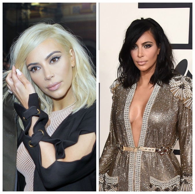 Kim Kardashian peroxidová blond vôbec nesvedčí