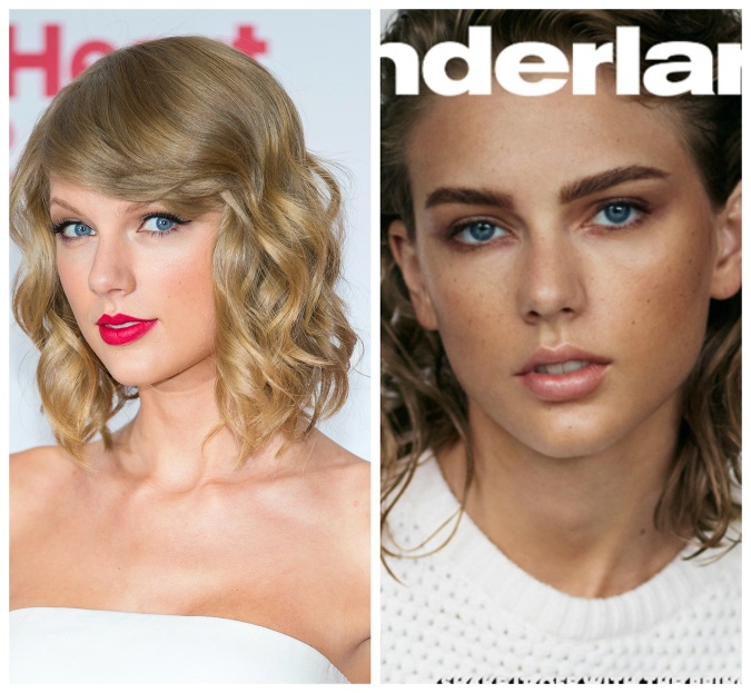 Speváčka Taylor Swift so zmeneným obočím na titulke magazínu Wonderland