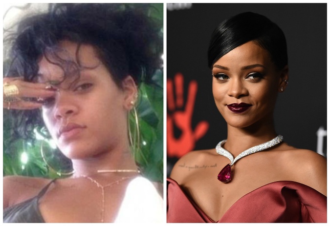 Rihanna nenalíčená splýva s davom