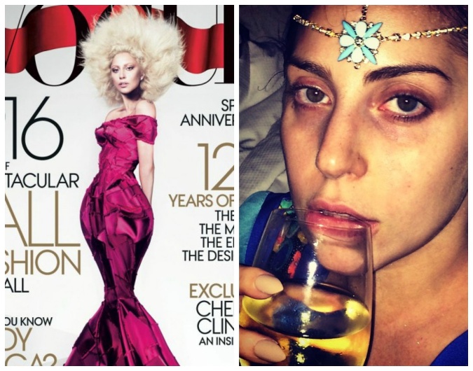 Lady Gaga na titulke versus jej pravá tvár