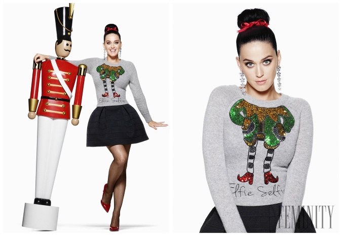 Katy má na obrázkoch oblečené modely zo sviatočnej kolekcie H&M