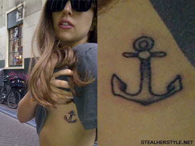 Lady Gaga, tetovanie, kotva, priateľ