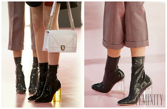 Latexové topánky z kolekcie módneho domu Dior na jeseň/zimu 2015/2016