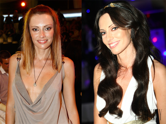 Riaditeľka súťaže krásy Magdaléna Šebestová v roku 2009 ešte ako modelka a vpravo z roku 2013