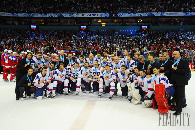 Slovenskí hokejisti po finálovom zápase Rusko - Slovensko