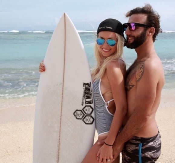 Mimi s manželom Fabriziom na Bali