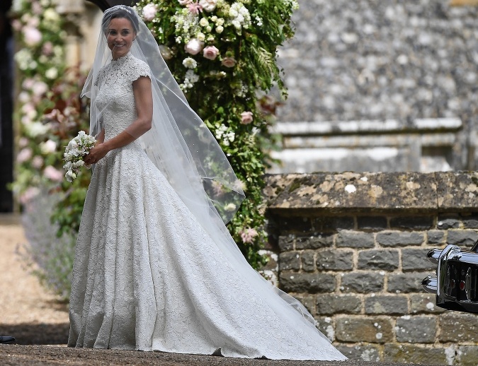 Pippa Middleton vo svoj svadobný deň v roku 2017