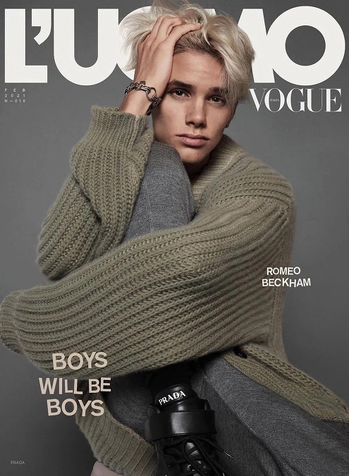 Romeo Beckham na titulke L'Uomo Vogue