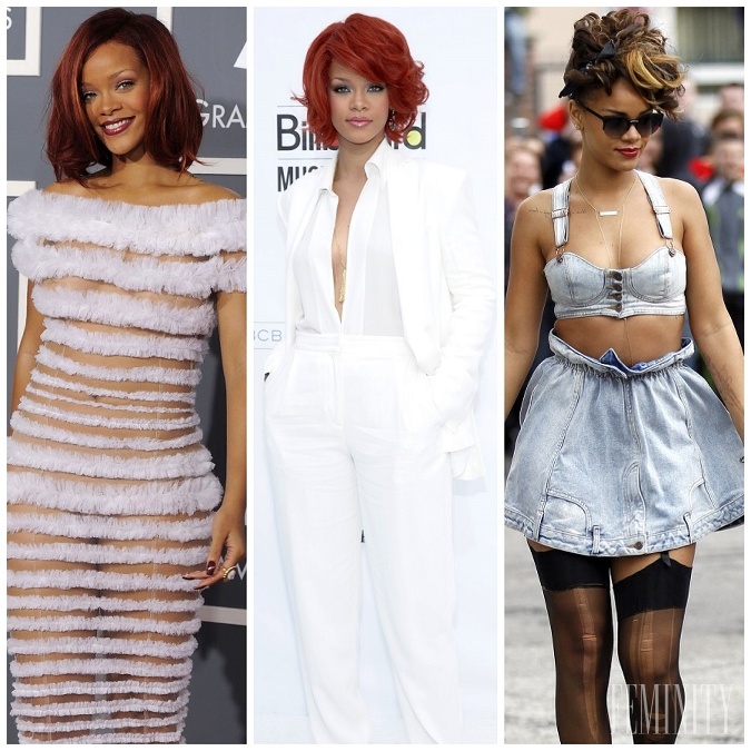 Pred šiestimi rokmi sa Rihanna na verejnosti často ukazovala v ohnivej farbe vlasov