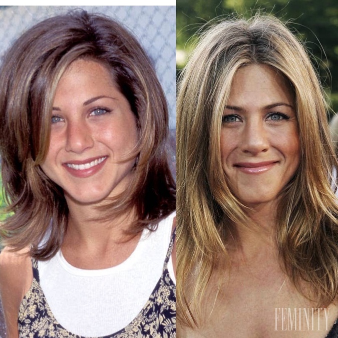 Jennifer Aniston vždy vyzerala skveele, ale tento vlasový styling a extrrémne tenké obočie je veľmi nevyšli