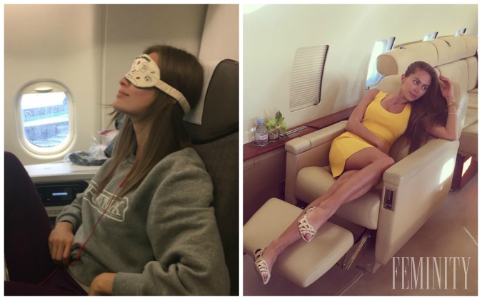Cestovanie v lietadle nie je u modeliek vždy luxusom