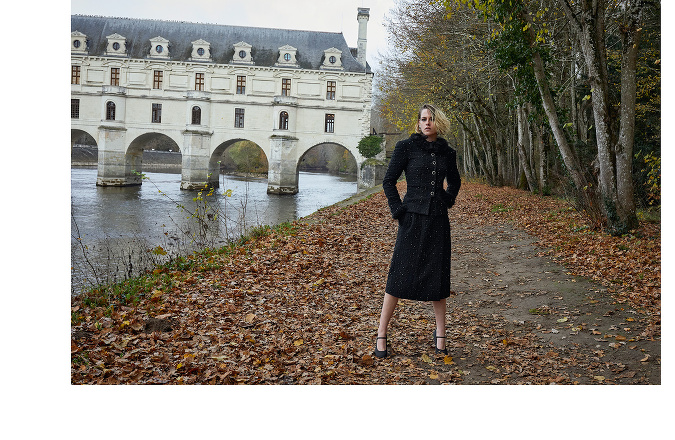 Kampaň, ktorú stelesňuje Kristen Stewart, evokuje siluetu žien, ktoré žili v Château de Chenonceau