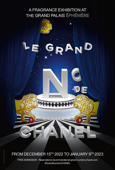 Od 15.12.2022 – 9.1.2023 sa v Grand Palais Éphémère v Paríži uskutoční výstava LE GRAND NUMÉRO DE CHANEL oslavujúca výnimočné vône CHANEL