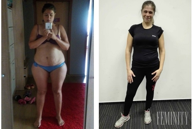 Dvojnásobná mamička Lucia pred a po schudnutí 13 kíl