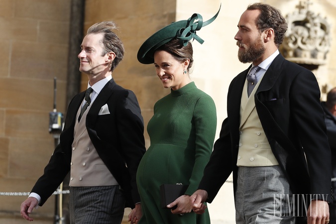 Pippa Middleton na svadbe princeznej Eugenie opäť v zelenej