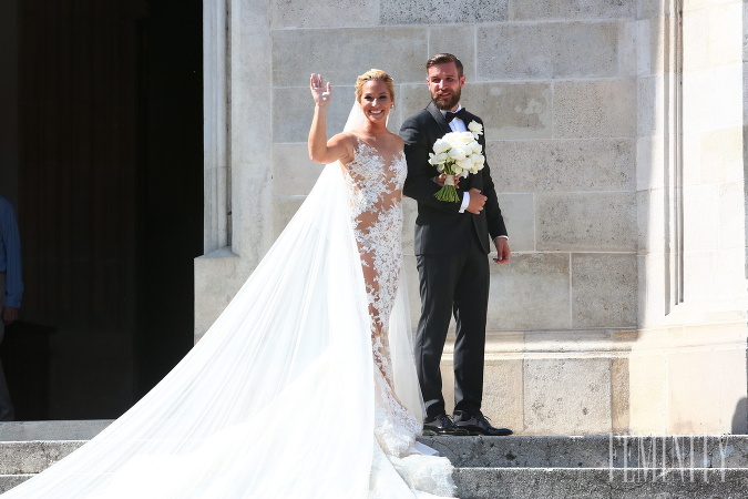 Dominika Cibulková a jje svadobné šaty od značky Pronovias