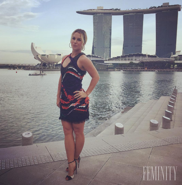 Tenistka Dominika Cibulková v šatách od Versace