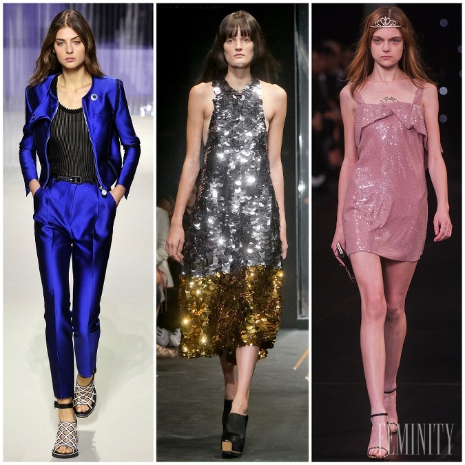 Svetové módne značky ako Vera Wang, Louis Vuitton, Carven či Saint Laurent si zamilovali metalické tóny
