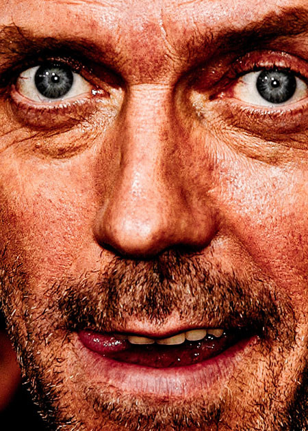Hugh Laurie na fotografii zblízka