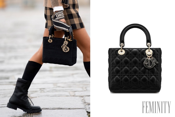 Hranatá kabelka s výrazným monogramom luxusného parížskeho módneho domu Dior