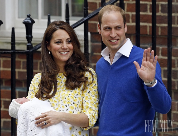 Kate Middleton s princom Williamom a dcérkou Charlotte Elizabeth Dianou