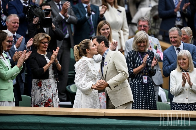 Roger Federer, osemnásťnásobný víťaz Wimbledonskej dvojhry a jeho manželka Mirka, s ktorou majú štyri deti 
