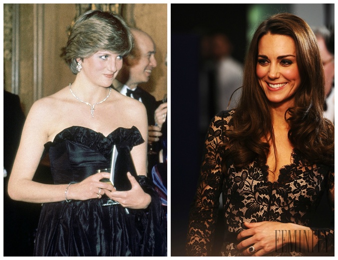 Princezná Diana aj princezná Kate vyzerajú v čiernych šatách pôvabne