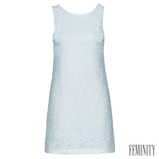 Biele čipkované šaty New Yorker, vhodné pre ženy s menším poprsím