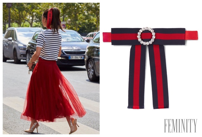 Červená, modrá ale aj čierno-biely pásik na jednoduchých tričkách vám dodá look tej pravej Parížanky