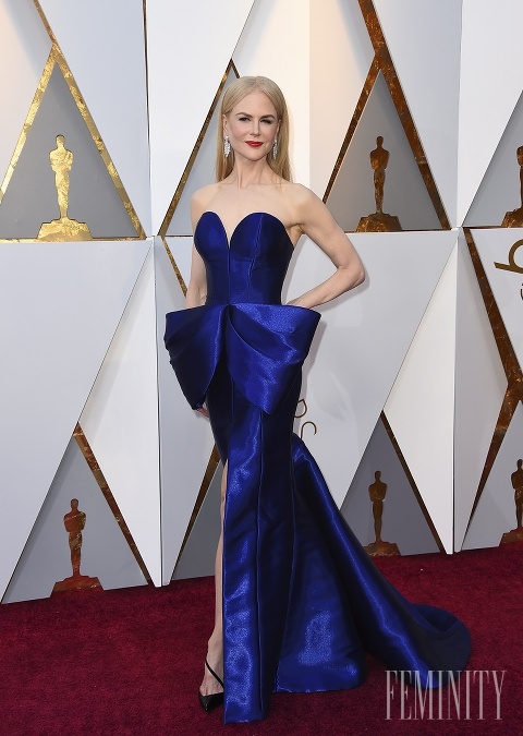 Herečka Nicole Kidman v oslnivej modrej róbe