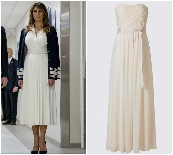 Prvá dáma Melania Trump sa ukázala v jednoduchých bielych šatách