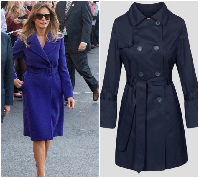 Melania Trump predviedla kráľovsky modrý kabátik