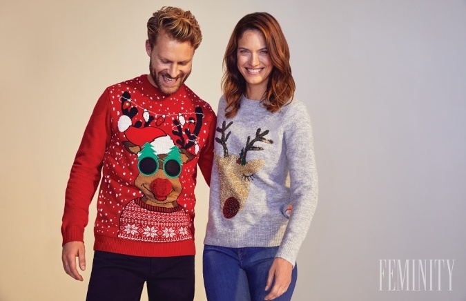 Originálne svetre a tričká s vianočnými motívmi či dokonca blikajúcimi detailmi budú zárukou dobrej nálady