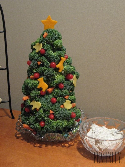 Vianočný stromček s využitím brokolice