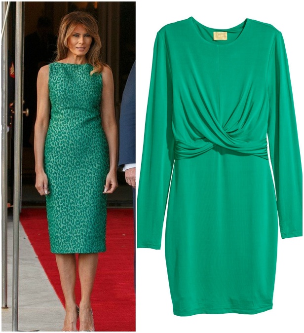 Aj jednoduché zelené šaty z Melanie Trump robia dámu