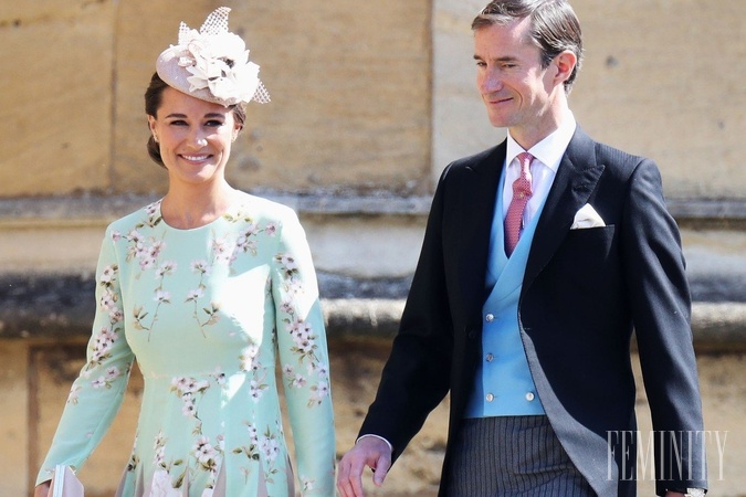 Pippa zvolila na svadbu princa Harryho Meghan Markle jemné zelené šaty značky The Fold
