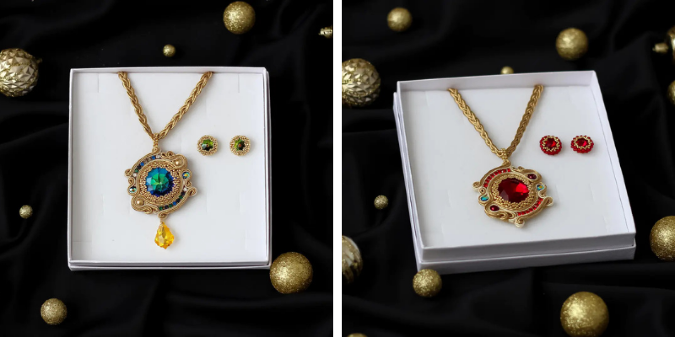 Darčekový set šujtášových šperkov od Zuzany Barčákovej