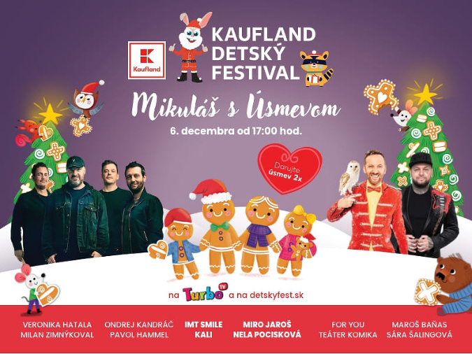 Mikulášsky Kaufland Detský festival zabaví malých aj veľkých, nenechajte si ho ujsť