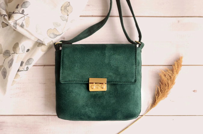 Smaragdová kabelka Leona od Sabba Design