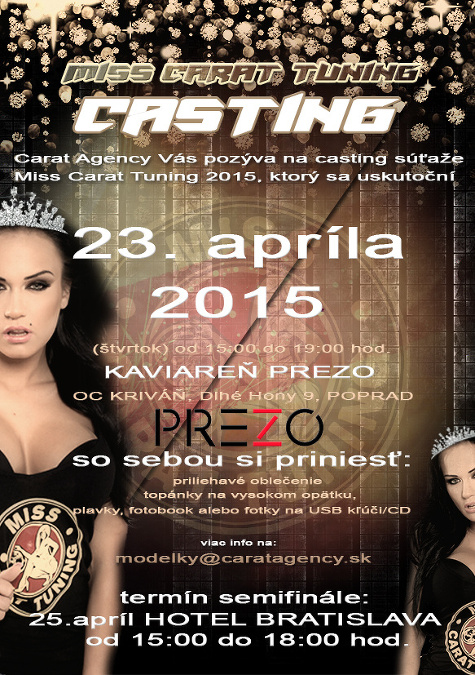 23.apríla sa uskutoční kasting na východe Slovenska