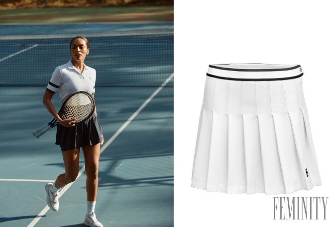 Charakteristická tenisová sukňa