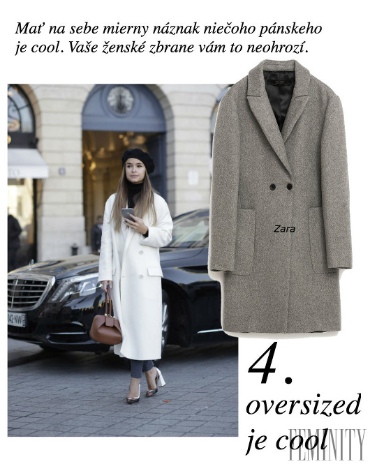 4. Oversized sako alebo sako v pánskom štýle by ste mali mať v šatníku