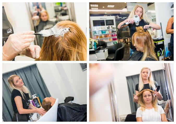 V kaderníctve BENDLER Hair by Paviel v Polus City Center hairstylistka Denisa zafarbila Zuzkine vlasy pri korienkoch kvalitnou krycou farbou INOA
