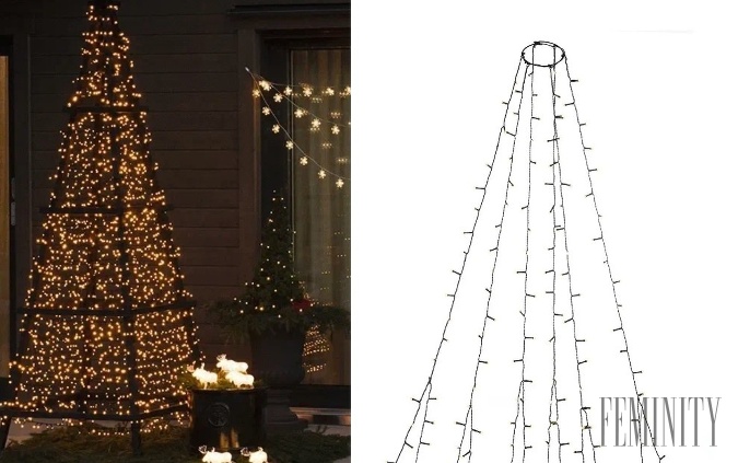 Svetelná LED dekorácia v tvare stromčeka
