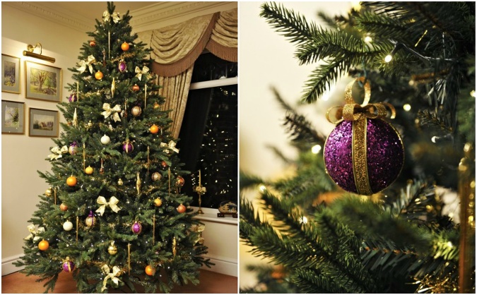 Obľúbenými farbenými kombináciami v období Vianoc je aj odtieň fialovej